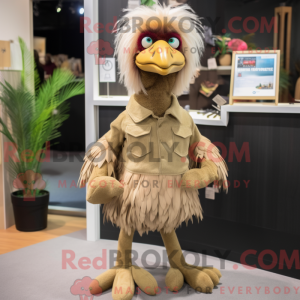 Tan Dodo Bird maskot...