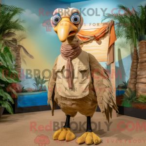 Tan Dodo Bird mascot...