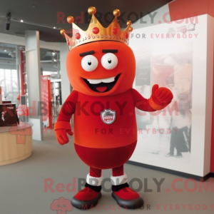 Red King-maskotdraktfigur...