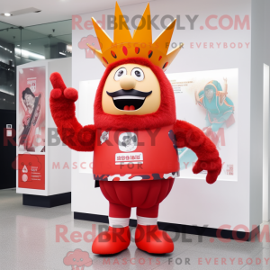 Red King mascot costume...