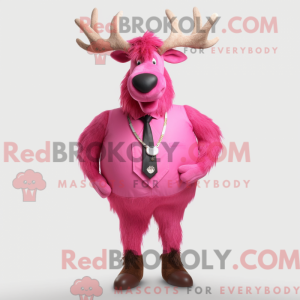 Pink Irish Elk mascot...