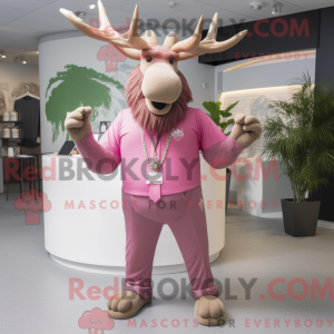 Pink Irish Elk mascot...