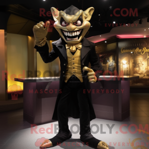 Gull Vampyr maskot drakt...