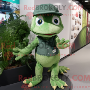 Green Lizard mascot costume...