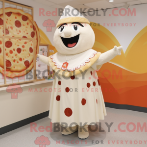 Cream Pizza Slice mascot...