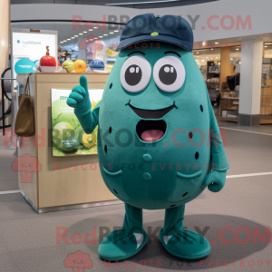 Teal Cucumber mascot...