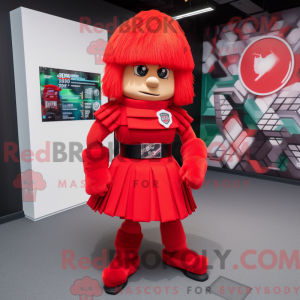 Rød Commando maskot kostume...
