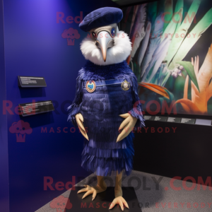 Navy Kiwi maskot kostume...