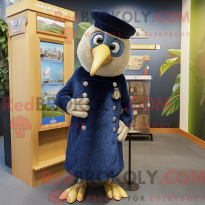 Navy Kiwi maskot kostume...