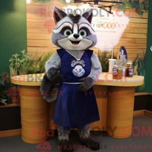 Navy Waschbär Maskottchen...