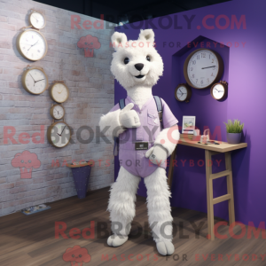 Lavendel Alpaca maskot...