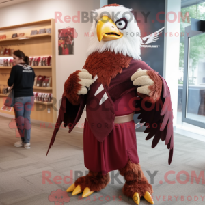 Maroon Eagle mascot costume...