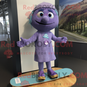 Lavendel Skateboard maskot...