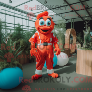 Red Clown Fish mascot...