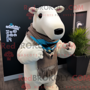 White Tapir mascot costume...