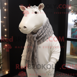 Hvid Tapir maskot kostume...