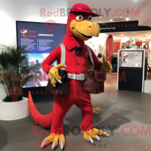 Red Spinosaurus mascot...