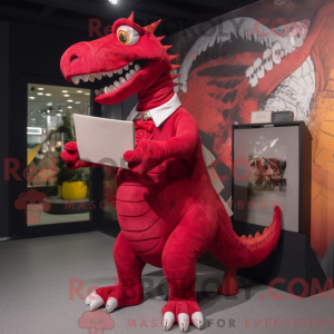 Red Spinosaurus mascot...