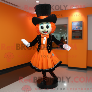 Orange Irish Dancer mascot...