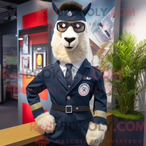 Navy Llama mascot costume...