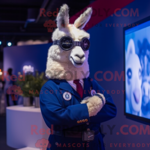 Navy Lama-maskotdraktfigur...