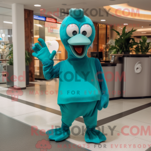 Teal But Maskottchen Kostüm...