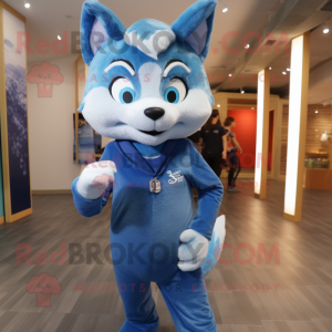 Blue Fox maskot kostume...