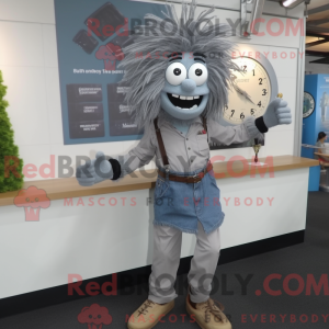 Gray Scarecrow mascot...