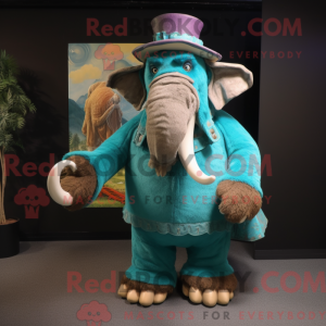 Turquoise Mammoth mascot...