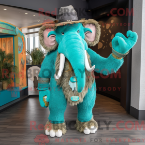 Turquoise Mammoth mascot...