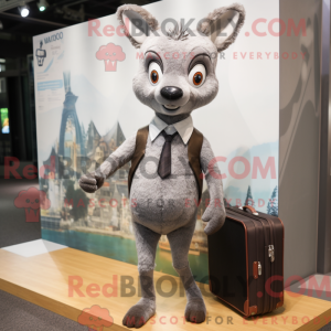 Maskottchenkostüm Silber...