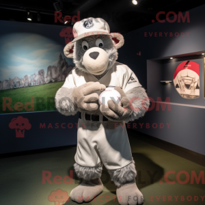 Silver Merino Sheep mascot...