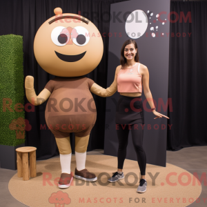 Brown Unicyclist mascot...