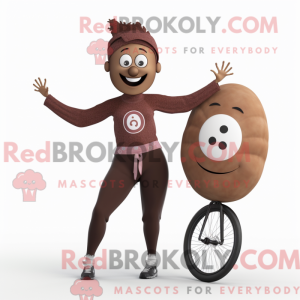 Brun Unicyclist maskot...