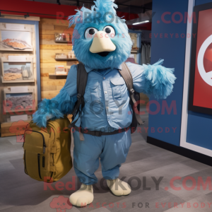 Blue Fried Chicken maskot...