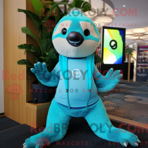 Cyan Sloth máscara de...