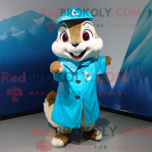 Cyan Chipmunk mascot...