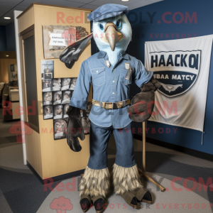 Black Hawk mascot costume...