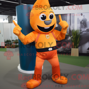 Orange Knife Thrower mascot...
