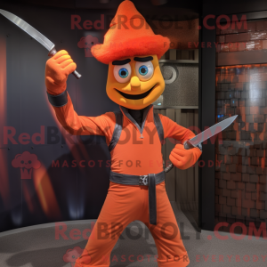 Orange Knife Thrower maskot...