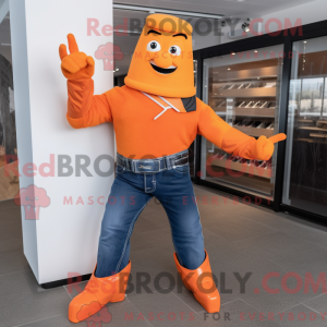 Orange Knife Thrower mascot...