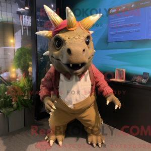 Triceratops mascot costume...