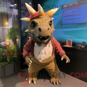 Triceratops maskot kostume...