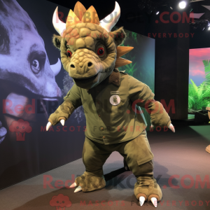 Triceratops-Maskottchen-Kos...