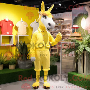 Yellow Donkey mascot...