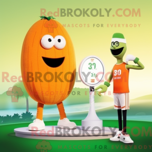Máscara de vendedor laranja...