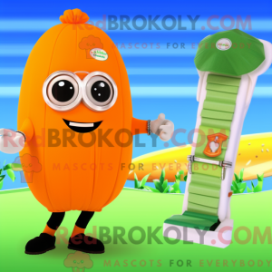Máscara de vendedor laranja...
