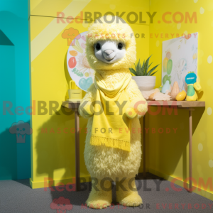 Lemon Yellow Alpaca mascot...