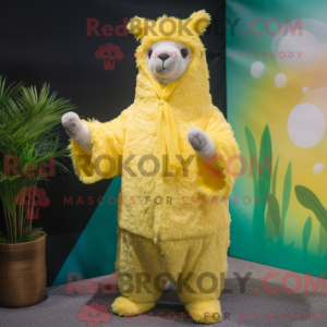 Lemon Yellow Alpaca mascot...