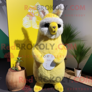 Lemon Yellow Alpaca mascot...